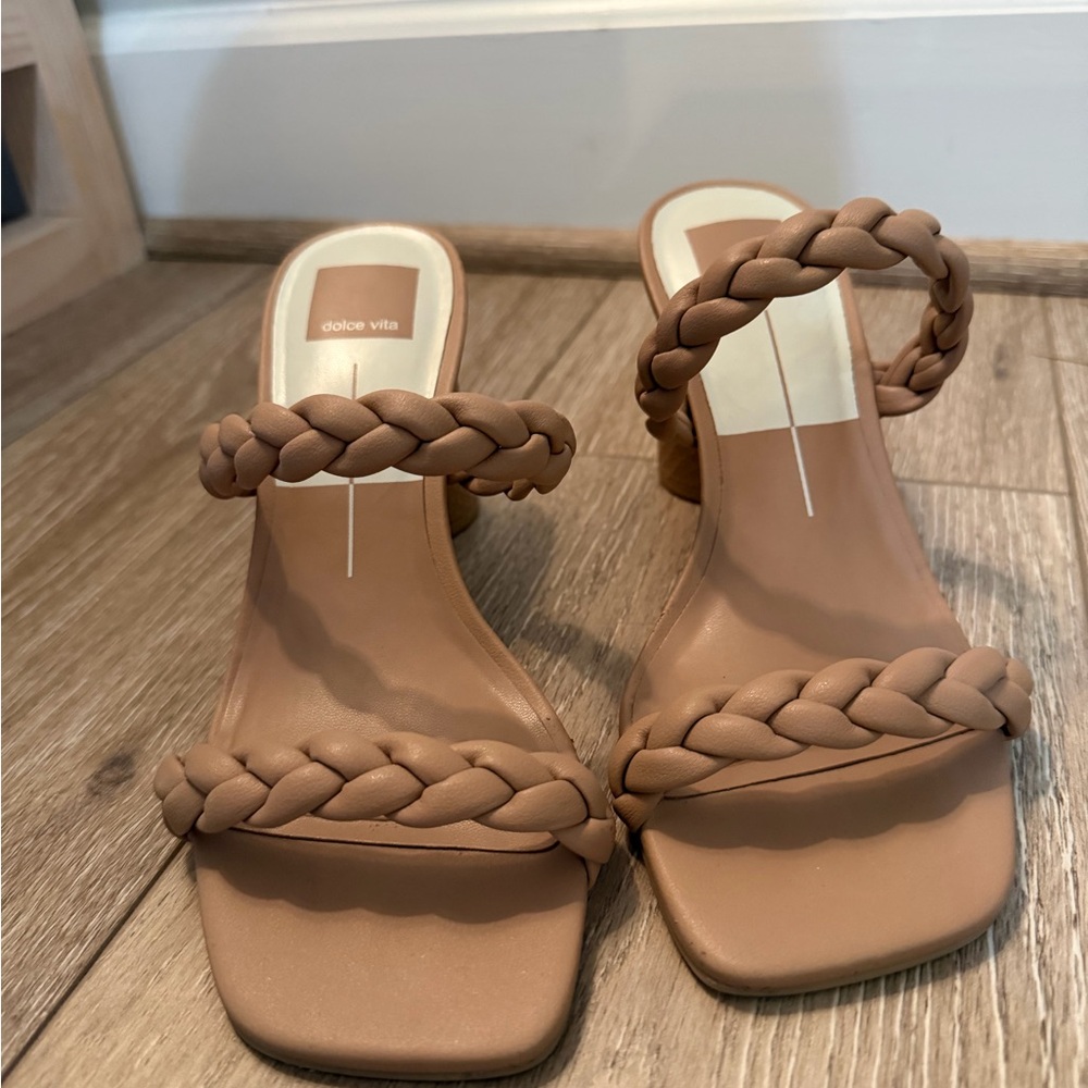 Dolce Vita Tan Braided Heels